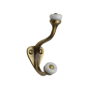 Curved Hat & Coat Hook by M Marcus - Heritage Brass