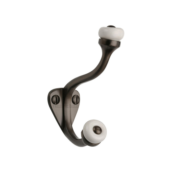 Curved Hat & Coat Hook by M Marcus - Heritage Brass