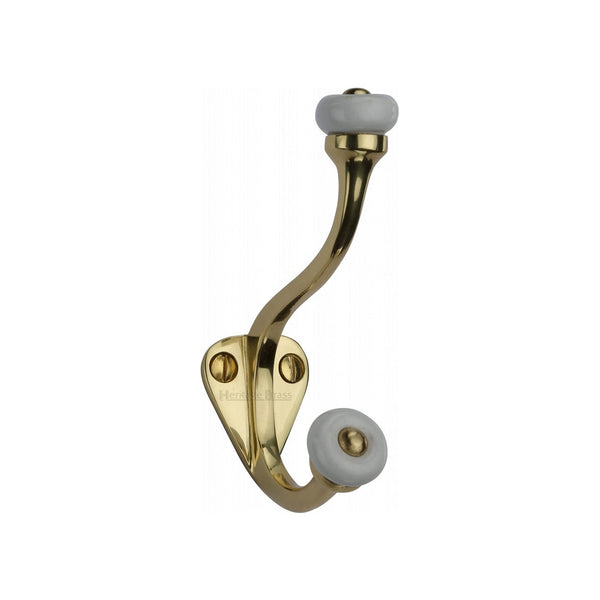 Curved Hat & Coat Hook by M Marcus - Heritage Brass