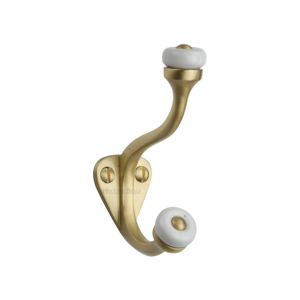 Curved Hat & Coat Hook by M Marcus - Heritage Brass