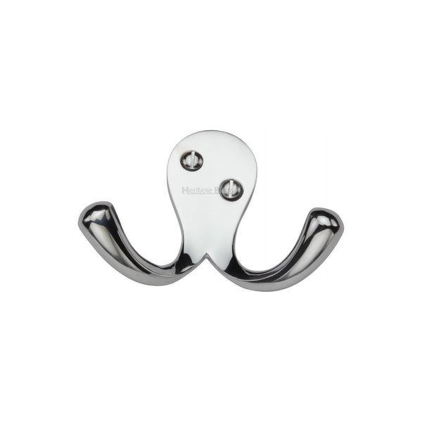 Double Coat HookÂ - V1060 by M Marcus - Heritage Brass