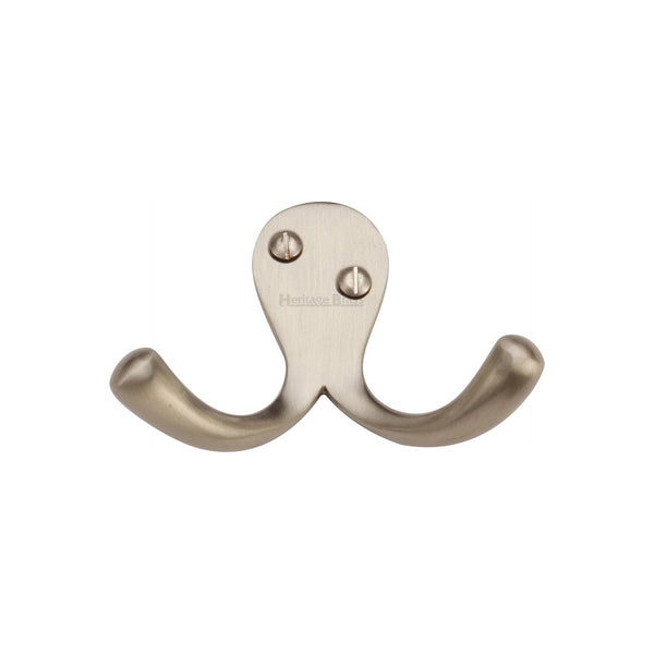 Double Coat HookÂ - V1060 by M Marcus - Heritage Brass