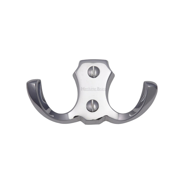 Double Coat HookÂ - V1062 by M Marcus - Heritage Brass