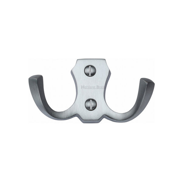 Double Coat HookÂ - V1062 by M Marcus - Heritage Brass