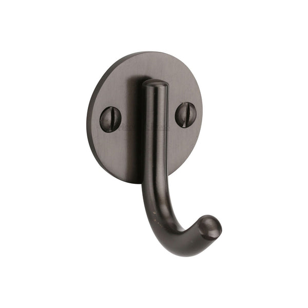 Modern Single Robe Hook by M Marcus - Heritage Brass