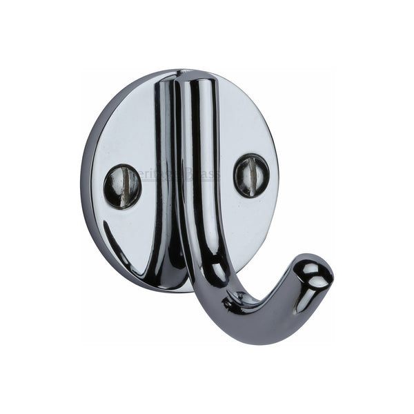 Modern Single Robe Hook by M Marcus - Heritage Brass