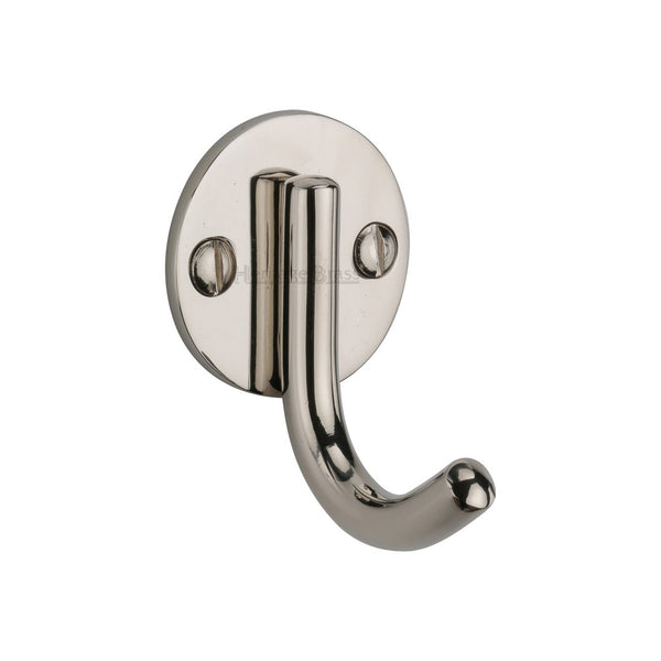 Modern Single Robe Hook by M Marcus - Heritage Brass
