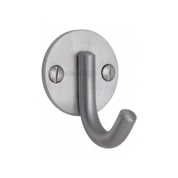 Modern Single Robe Hook by M Marcus - Heritage Brass