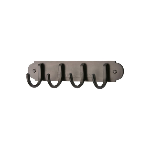 Coat Hooks on Plate by M Marcus - Heritage Brass