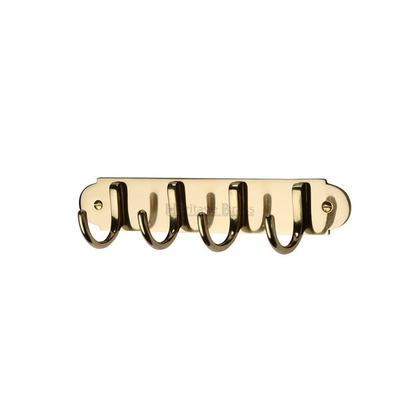 Coat Hooks on Plate by M Marcus - Heritage Brass