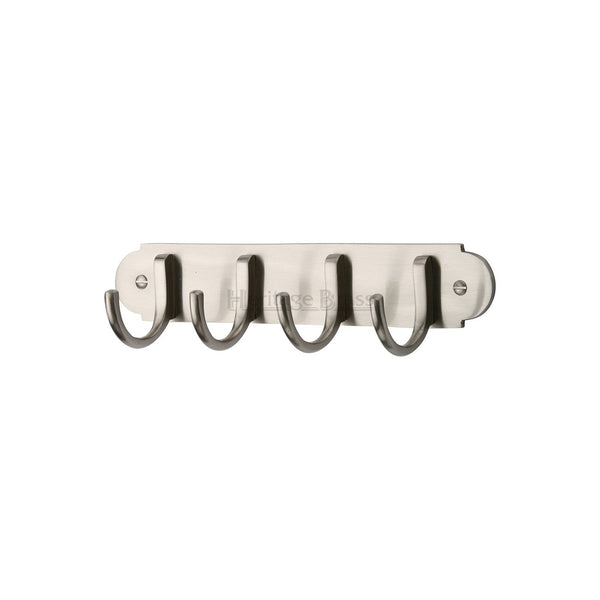 Coat Hooks on Plate by M Marcus - Heritage Brass