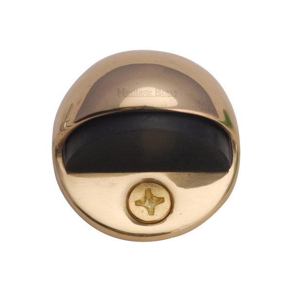Round Shielded Floor Mounted Door Stop by M Marcus - Heritage Brass