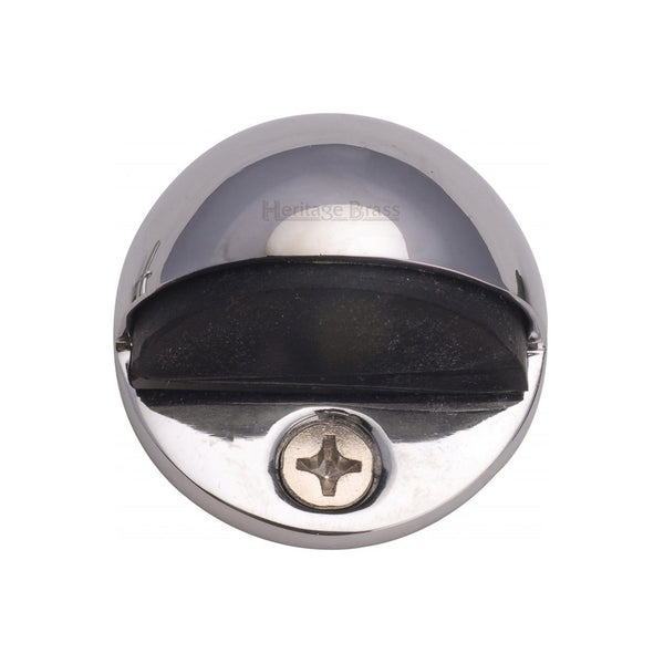 Round Shielded Floor Mounted Door Stop by M Marcus - Heritage Brass