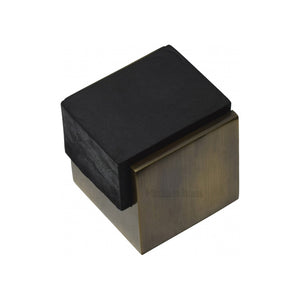 Square Floor Mounted Door Stop - V1082 by M Marcus - Heritage Brass