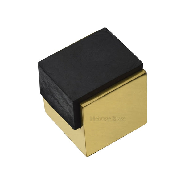 Square Floor Mounted Door Stop - V1082 by M Marcus - Heritage Brass