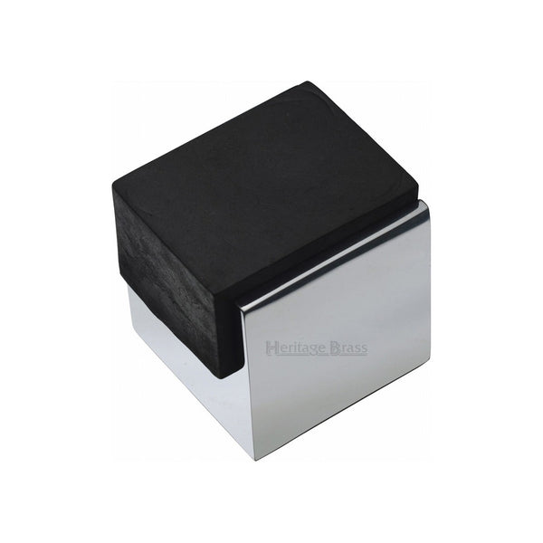 Square Floor Mounted Door Stop - V1082 by M Marcus - Heritage Brass