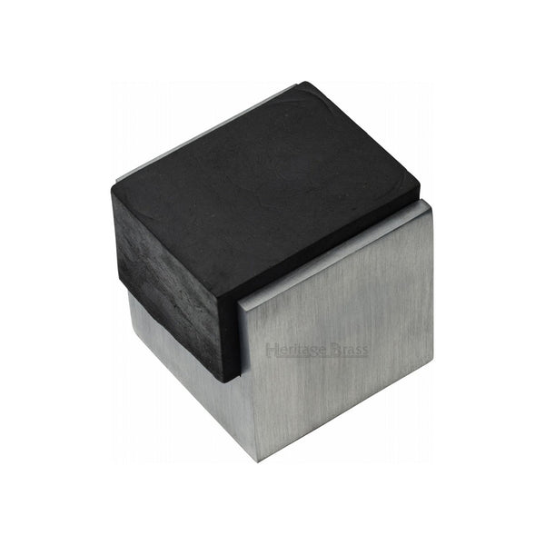 Square Floor Mounted Door Stop - V1082 by M Marcus - Heritage Brass