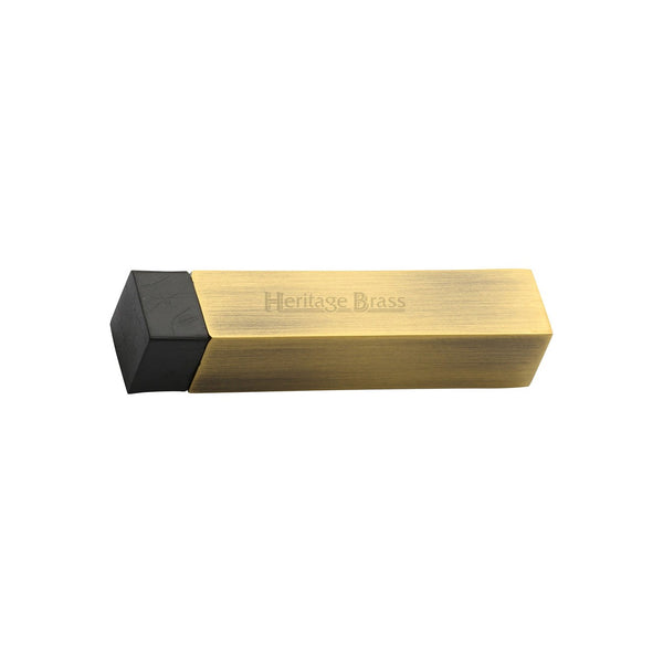 Square Wall Mounted Door Stop by M Marcus - Heritage Brass
