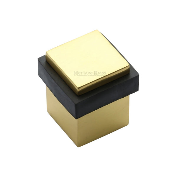 Square Floor Mounted Door Stop - V1089 by M Marcus - Heritage Brass