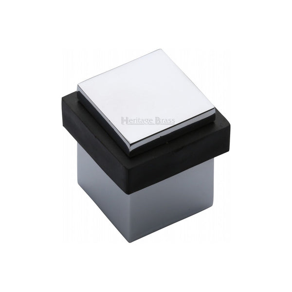 Square Floor Mounted Door Stop - V1089 by M Marcus - Heritage Brass