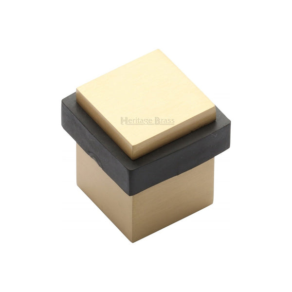 Square Floor Mounted Door Stop - V1089 by M Marcus - Heritage Brass
