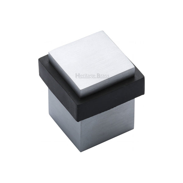Square Floor Mounted Door Stop - V1089 by M Marcus - Heritage Brass