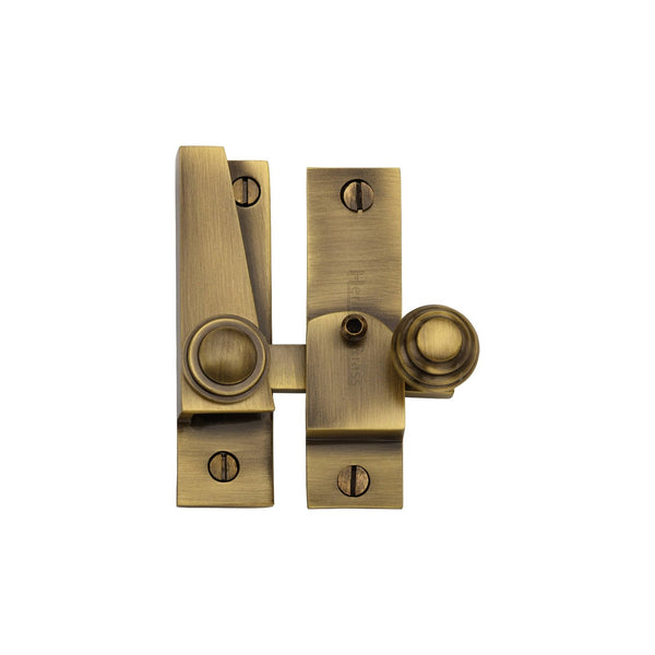 Sash Fastener Lockable - V1104L by M Marcus - Heritage Brass