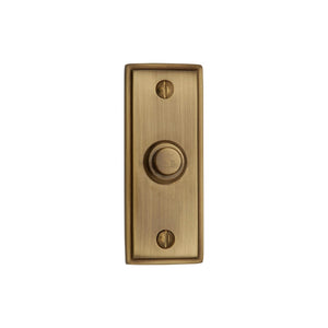 Oblong Bell Push - Antique Brass