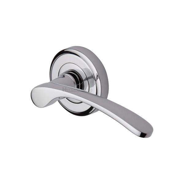 Sophia Door Handle on Round Rose by M Marcus - Heritage Brass
