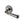 Colonial Door Handle on Round Rose by M Marcus - Heritage Brass
