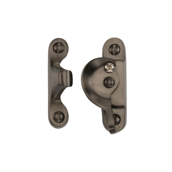 Fitch Pattern Sash Fastener Lockable by M Marcus - Heritage Brass