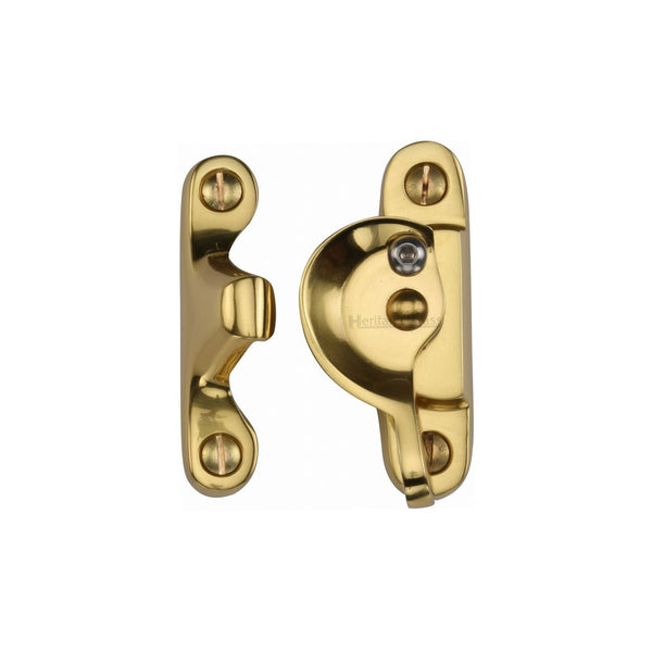 Fitch Pattern Sash Fastener Lockable by M Marcus - Heritage Brass