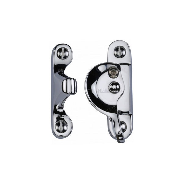 Fitch Pattern Sash Fastener Lockable by M Marcus - Heritage Brass