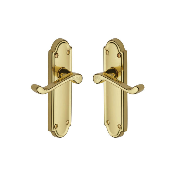 Meridian Door Handle on Plate by M Marcus - Heritage Brass