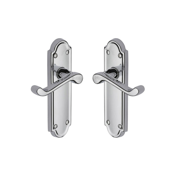 Meridian Door Handle on Plate by M Marcus - Heritage Brass