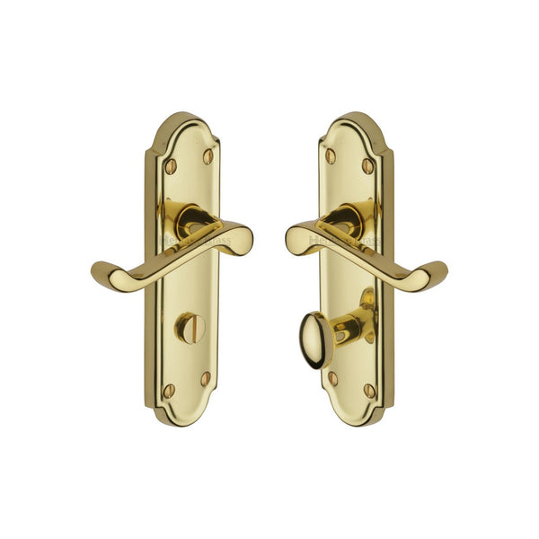 Meridian Door Handle on Plate by M Marcus - Heritage Brass