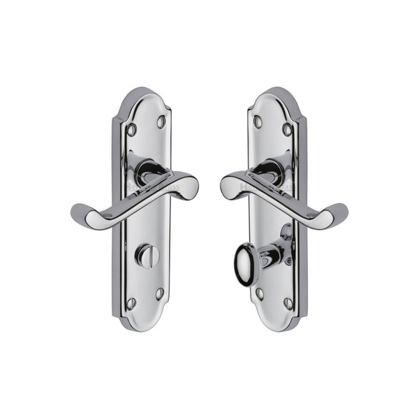 Meridian Door Handle on Plate by M Marcus - Heritage Brass