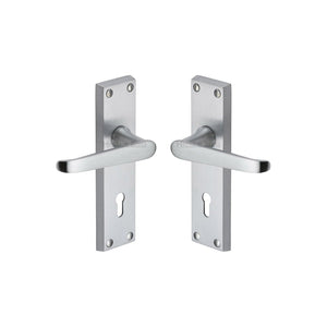 Victoria Door Handle on Plate by M Marcus - Heritage Brass