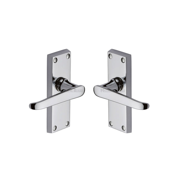 Victoria Short Door Handle on Plate by M Marcus - Heritage Brass