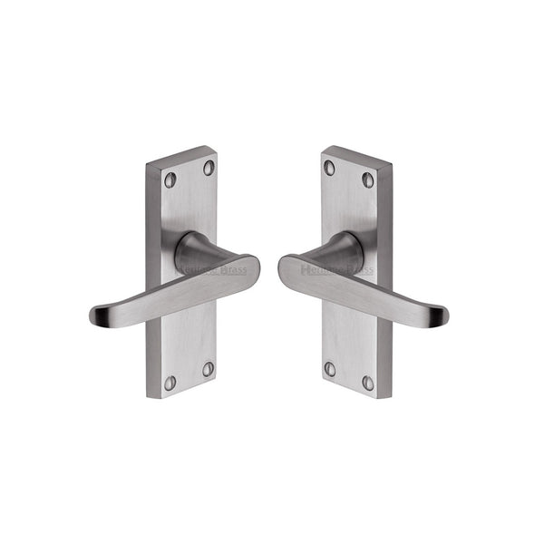 Victoria Short Door Handle on Plate by M Marcus - Heritage Brass