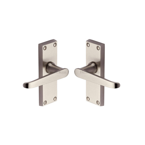 Victoria Short Door Handle on Plate by M Marcus - Heritage Brass