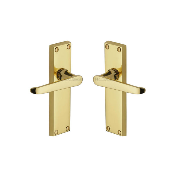 Victoria Door Handle on Plate by M Marcus - Heritage Brass