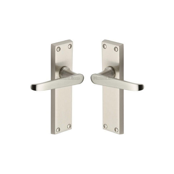 Victoria Door Handle on Plate by M Marcus - Heritage Brass