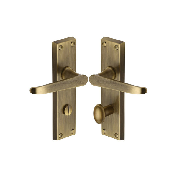 Victoria Door Handle on Plate by M Marcus - Heritage Brass