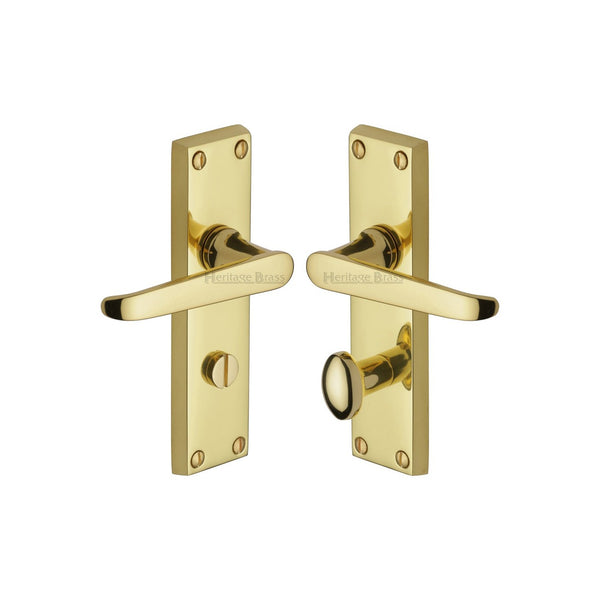 Victoria Door Handle on Plate by M Marcus - Heritage Brass