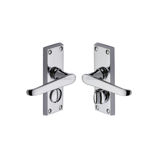 Victoria Short Door Handle on Plate by M Marcus - Heritage Brass