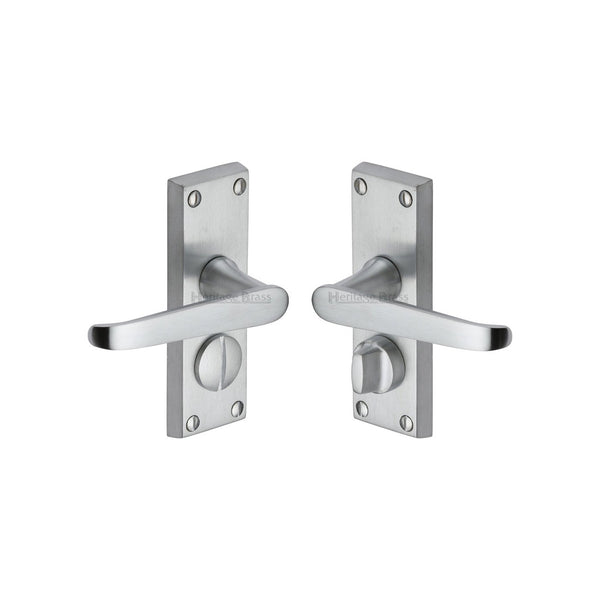 Victoria Short Door Handle on Plate by M Marcus - Heritage Brass