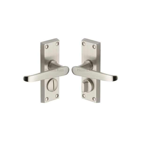 Victoria Short Door Handle on Plate by M Marcus - Heritage Brass