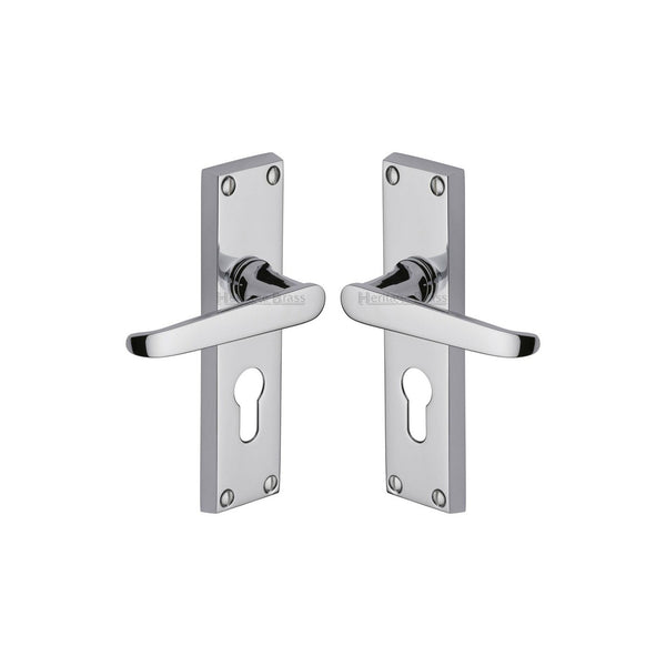 Victoria Door Handle on Plate by M Marcus - Heritage Brass