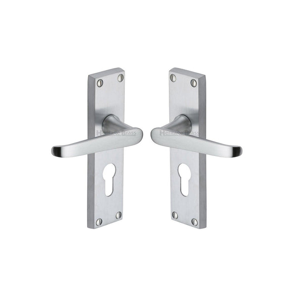 Victoria Door Handle on Plate by M Marcus - Heritage Brass